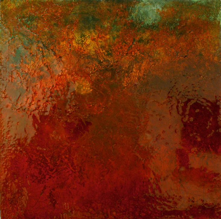 Drew Wood, Preta, 2008, oil, color-shifting enamel, acrylic, and synthetic resin on canvas, 30"x30"x1.5"